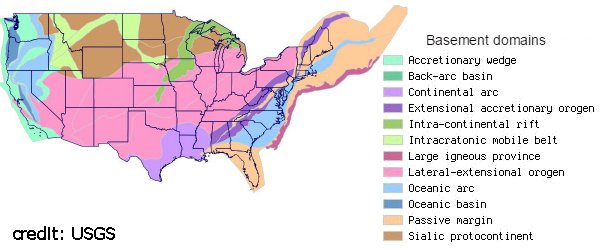 US geological basement